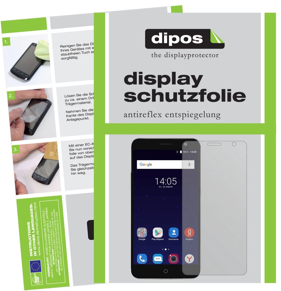 2x Protector de Pantalla para ZTE Blade V7 Plus Protección Antideslumbramiento dipos Foto 1 de 4