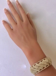 Bridal Rhinestone Wedding Cuff Bracelet - Picture 1 of 3
