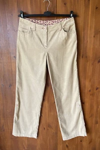 WRAP LONDON TROUSERS Pastel Beige Cord Corduroy 90's Style UK 12 14 16 💖 NEW