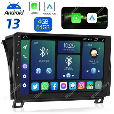 For Toyota Tundra 2007-2013 Sequoia 2008-2019 Car Stereo GPS BT Radio Android 15 - Image 1 of 4