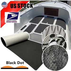 Surfboard Traction Pads EVA Foam Boat Flooring Yacht Antislip Mat ▶Black 35x94in - Picture 1 of 22