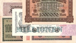Germania Collezione di 5 Banconote Diverse Grandi Marchi Vintage Set 1922-1923 - Foto 1 di 15