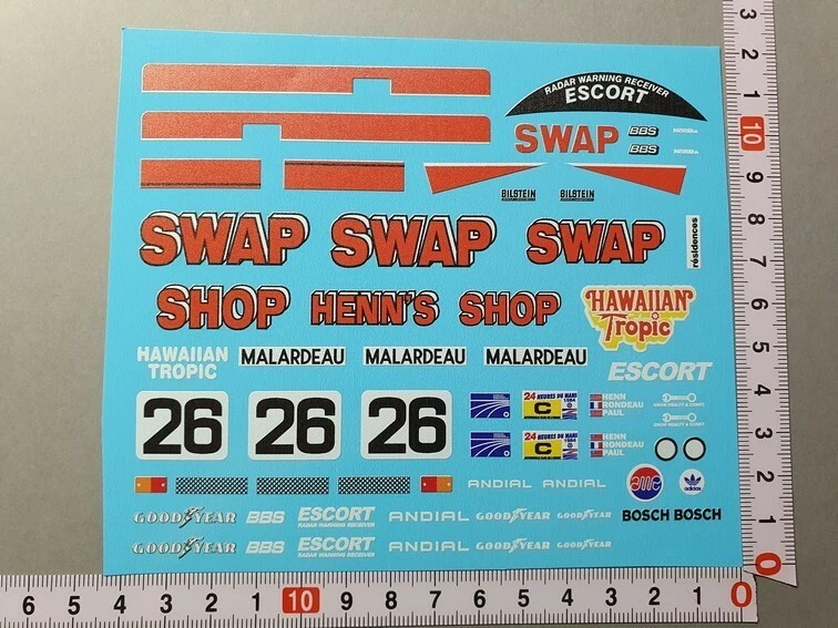 DECALS 1/24 PORSCHE 956 - #26  HAWAIIAN TROPIC - LE MANS 1984 - COLORADO VV24090 - Photo 1/1