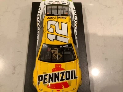 RYAN BLANEY AUTOGRAPHED 2022 FORD MUSTANG PENNZOIL MENARDS DIECAST & CARD - Image 1 of 4