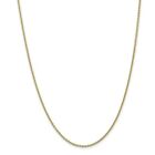 10k Yellow Gold 2mm Solid Polished Cable Chain Anklet, Bracelet or Necklace 10PE