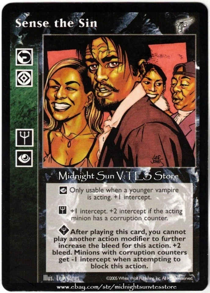 Sense the Sin Kindred Most Wanted V:TES VTES Vampire CCG - Image 1 of 1