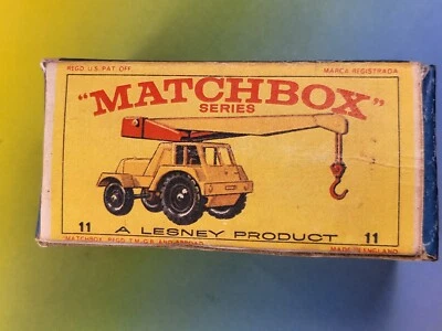 Diecast (REPRO BOX!!) 1960's Matchbox Series n. 11 CRANE (red arm crane version) - Immagine 1 di 4
