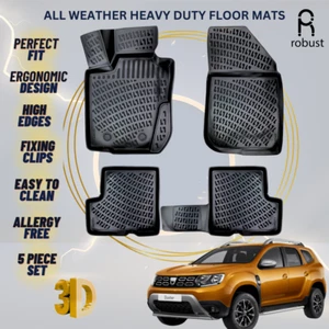 Floor Mats Liners For Dacia Duster 2018-2022 4x2 All Weather Heavy Duty Car Rugs - Picture 1 of 9