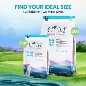 Chester & Morley Complete Cold Pressed Dog Food - White Fish & Herring - Picture 1 of 6