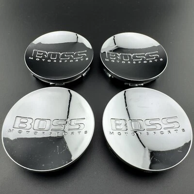 Set Of 4 BOSS MOTORSPORTS Wheel Center Cap Hub Cover 3220 *Good Shape* Chrome - Image 1 of 4