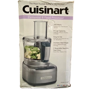 Cuisinart FP8GM Elemental 8 Cup Food Processor Gunmetal Grey Easy Clean NIB - Picture 1 of 9