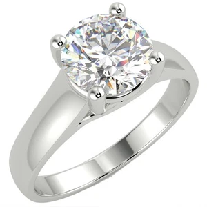 1,13 ct Rundschliff VS1/F Solitär Diamant Verlobungsring 14 K Weißgold - Bild 1 von 6