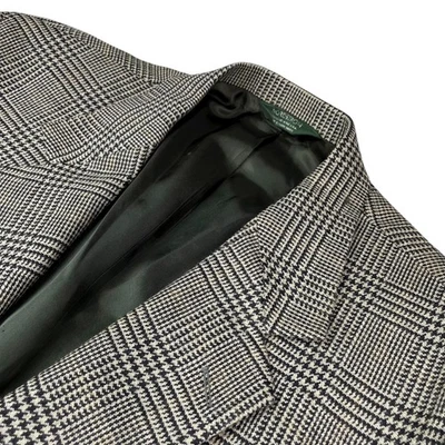 Blazer de Colección Nordstrom X Broadmoor & Pike Para Hombre 100% Lana Gris Pata de Gallo • 46-XL Foto 1 de 4