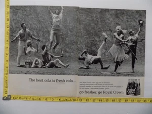 1964/1 BEST COLA IS FRESH COLA ROYAL CROWN 2 PAGE - Picture 1 of 1