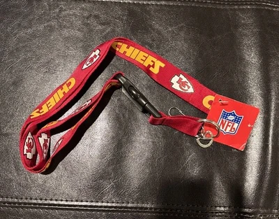 Kansas City Chiefs Lanyard ID Badge Key Chain Football - Image 1 of 4