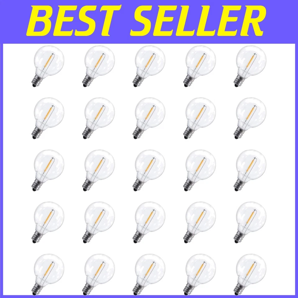 Shatterproof Globe Bulbs 50-Pack E12/C7 Dimmable LED - Image 1 of 4