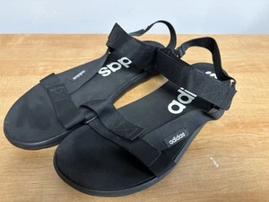 adidas Comfort Men Sandal EG6514 - Black/White - Size 12 - Picture 1 of 5