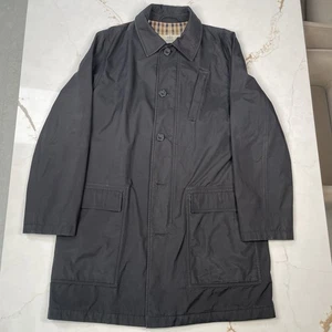 Aquascutum Vintage Trench Coat Black 40 Regular Medium Large Issues See Pics - Picture 1 of 18