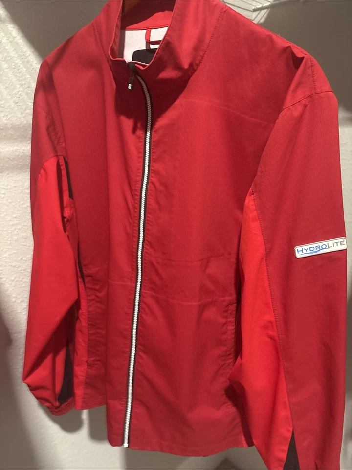 Titleist Golf Rain Jacket Medium Hydrolite Red Coat Full Zip - Image 1 of 1