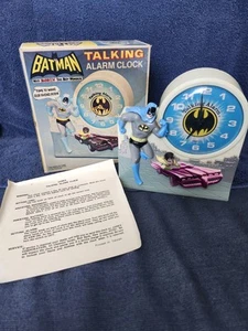Working 1974 Batman & Robin Janex Talking Alarm Clock W/box.  Jumpin Jehosephat! - Picture 1 of 11