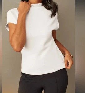 ADAY Cap Sleeve Mock Neck Top XS - Picture 1 of 4