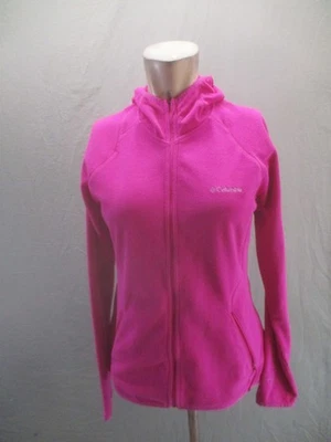 Женская куртка для улицы Columbia размер M из розового флиса с капюшоном на молнии карманы 670 - Изображение 1 из 4