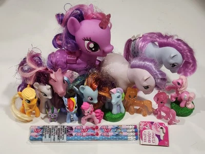 My Little Pony Vintage Crystal Playdoh Stamp Spike Rainbow G4 Brushable Lot Vtg - Image 1 of 4