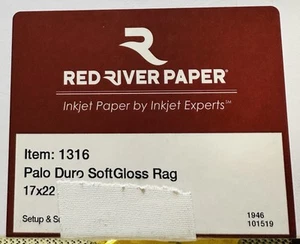 Red River Papier #1316 Tintenstrahl Foto Palo Duro weicher Glanz Lappen, 24 Blatt 17" x 22" - Bild 1 von 4
