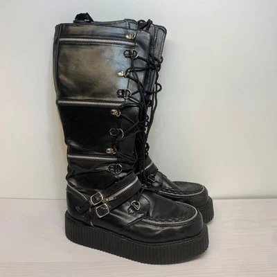 Demonia Creeper 582 Womens Size 11 Platform Boots Lace Up Goth Punk Concert - Image 1 of 4