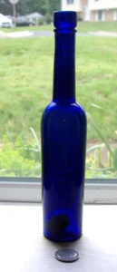 NICE TALL  BLUE CASTORIA OIL MEDICINE - 1890'S - Picture 1 of 2