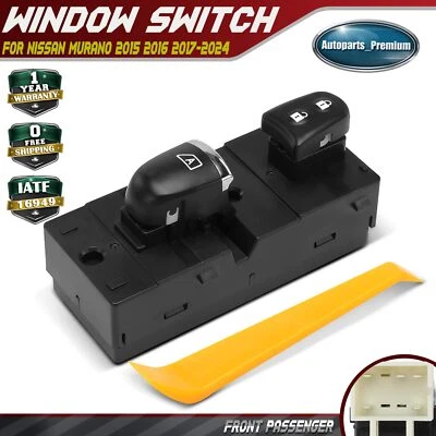 Front Passenger Right Power Window Switch for Nissan Murano 2015 2016 2017-2024 - Image 1 of 4