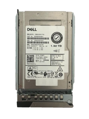 DELL KPM5XRUG1T92 SSD 1.92TB SAS 12Gb/s 2.5" 0TDNP7 512 b/s - Image 1 of 2