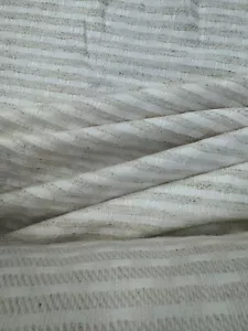 Natural/cream stripped Fabric, cotton blend, W145cm, 6 Metres, £20pm - Picture 1 of 5