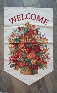 Banner de puerta de tela hecho a mano vintage cosecha 19" X 30" colgante de pared - Imagen 1 de 6