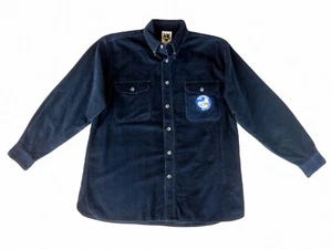 1998 Parramatta Eels NRL Rare Vintage Navy Blue Heavy Corduroy Shirt - Medium - Picture 1 of 10