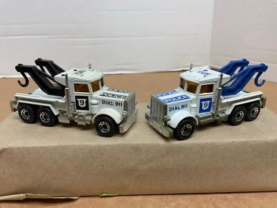 Lot of 2  Matchbox Peterbilt POLICE WRECKERS ,HEAVYDUTY TOW TRUCK - Image 1 of 4