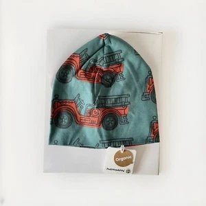 Maxomorra NUEVO Gorro De Colección Estampado Camión de Bomberos Orgánico Bebé Edad 4-9 Meses - Imagen 1 de 6