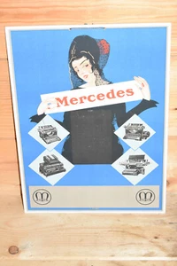 Altes Reklameschild 30er Jahre Mercedes Schreibmaschine,Retro,Vintage,Original - Bild 1 von 2