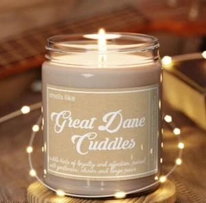 Great Dane Gift Dane Mom Candle Great Dane Dad Mother Father Dog Scented Holiday - Picture 1 of 28
