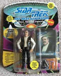STAR TREK TNG CAPTAIN SCOTT Action Figure Playmates 1993 NOC ROUGH Not Mint 102 - Picture 1 of 12