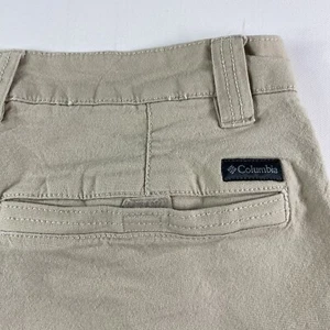 Columbia Pants Adult 34/30 Regular Fit Cargo Tan Cotton Stretch Flat Front Men’s - Picture 1 of 8