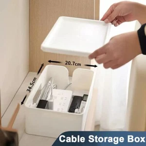 Charger Socket Power Strip Case Anti-Dust Wire Management Organizer - Photo 1/8