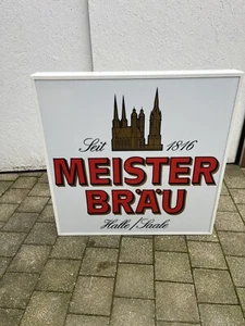 Leuchtkasten (MeisterBräu) Einseitiges 80x80x10 cm Leuchtreklame NEU - Bild 1 von 6