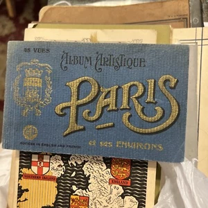 VINTAGE ALBUM ARTISTIQUE PARIS 48 VIEWS IN ENGLISH & FRENCH UNUSED EXCELLENT CON - Picture 1 of 12