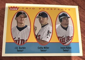2005 Fleer #317 Trio Prospects - JD Durbin / Colby Miller / Jason Kubel - Twins - Picture 1 of 2