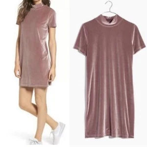 Vestido Madewell Cuello Simulado Terciopelo Malva, XXS - Imagen 1 de 7