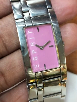 Reloj Esprit de cuarzo simple esfera rosa 5235 para mujer todo original vintage Foto 1 de 4