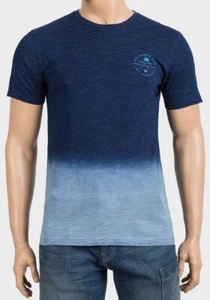 Next Mens California T Shirt Blue Two Tone Navy Light Blue - Picture 1 of 4