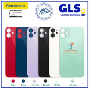 Back Scocca posteriore per Iphone 12 Mini Vetro Cover Foro Grande Big Batteria - Picture 1 of 1