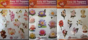 Easy 3D Die Cut Card Toppers Flowers Orchids Water Lilies Condolence 10 Designs - Picture 1 of 4